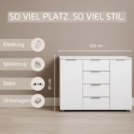 OTTO home Kombikommode 120 x 81 x 42 cm grau