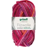 120 Filzwolle Color Lila/Orange/Pink 50 g