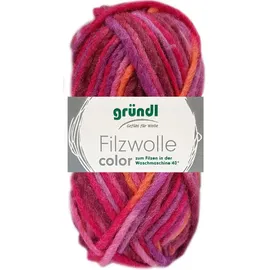 120 Filzwolle Color Lila/Orange/Pink 50 g