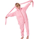 corimori - Bonnie der Hase Kinder Jungen Mädchen Onesie Jumpsuit Anzug Kostüm Verkleidung (Gr. 130-150cm) Rosa