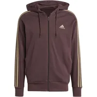 Adidas Essentials French Terry 3-Streifen Kapuzenjacke Shadow Brown S