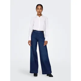 Only High-waist-Jeans "ONLMADISON HW BUTTON WIDE DNM GEN533NOOS", Damen, Gr.