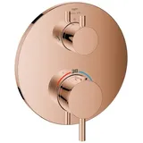 Grohe Atrio Thermostat-Brausebatterie mit 2-Wege-Umstellung, Fertigmontageset, warm sunset (24358DA0)