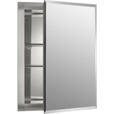 Kohler K-CB-CLR1620FS Rahmenloser Badezimmer-Medizinschrank, 40,6 x 50,8 cm, Aluminium, nur Einbautiefe