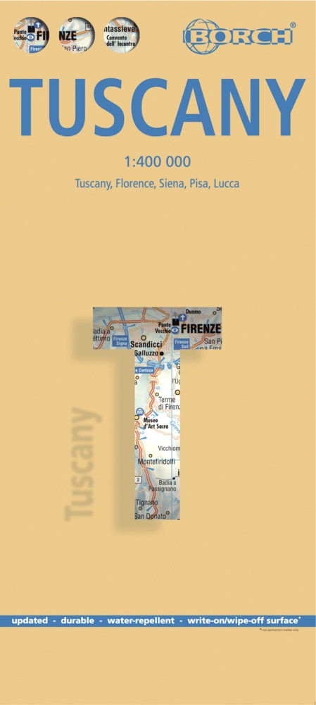 Borch Map / Borch Map Toskana. Toscana / Tuscany  Karte (im Sinne von Landkarte)
