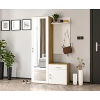 ax living Garderobenschrank Magnola 100 x 180,5 x 35 cm Weiß