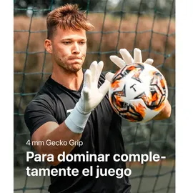 T1TAN White Beast 3.0 Torwarthandschuhe für Erwachsene, Unisex - Hybrid Flat Cut und 4mm Gecko Grip - Gr. 10