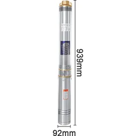 Jiubiaz Tiefbrunnenpumpe 1.1kW/1.5hp bis 4.000 l/h Fördermenge Edelstahl