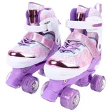 GARRYFIZH Rollschuhe Rollschuhe Kinder,Rollschuhe Mädchen Rollschuhe Kinder Verstellbar, Blitzrad Größenverstellbar lila