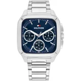 Tommy Hilfiger Multi Zifferblatt Quarz Uhr für Herren mit Silbernes Edelstahlarmband - 1792222