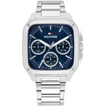 Tommy Hilfiger Multi Zifferblatt Quarz Uhr für Herren mit Silbernes Edelstahlarmband - 1792222