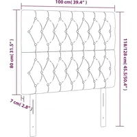 VidaXL LED Kopfteil Dunkelbraun 100x7x118/128 cm Stoff - Braun