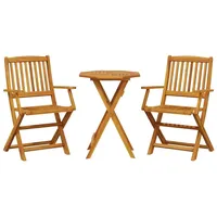 vidaXL 3-tlg. Bistro-Set Klappbar Massivholz Akazie