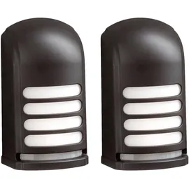 Konstsmide 2er Set LED Außenleuchte mit Bewegungsmelder, Gartenlampe, Wandleuchte, Batterie