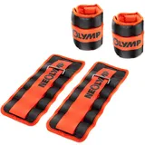 NEOLYMP Premium Gewichtsmanschetten Fuß 2kg - Rutschfeste Fußgewichte - Trainingsintensität mit Ankle Weights - Knöchelgewichte - Gewichte für Beine - Verstellbarer Klettverschluss