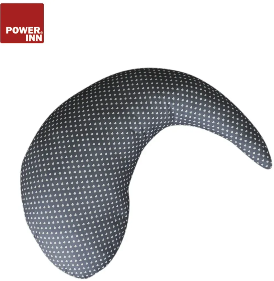 POWER INN® ON TOUR Wellnesskissen | ca. 75 x 35 cm | Grau | gemütliches Reisekissen