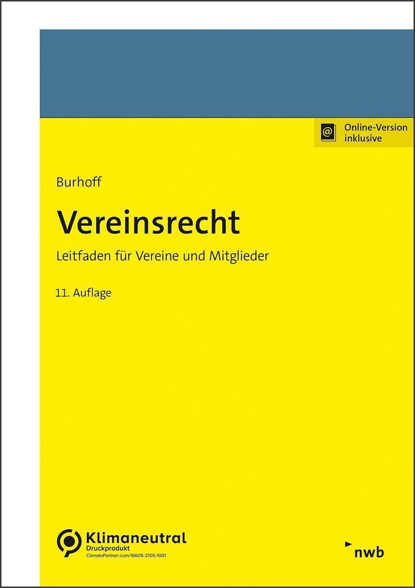 Vereinsrecht - Detlef Burhoff  Kartoniert (TB)