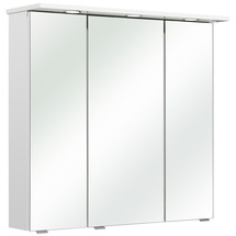 XORA Spiegelschrank Glas, 6 Fächer, 80x78x20 cm, Made in Germany, Badezimmer, Badezimmerspiegel, Spiegelschränke