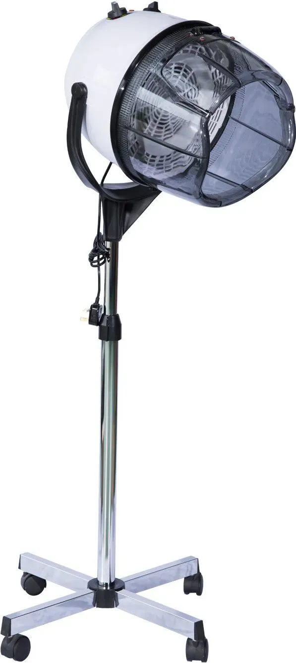 HOMCOM Trockenhaube Haartrockenhaube Haartrockner Haube mit Standfuß Stativ 1180 Watt weiß   Aosom