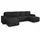 Sofnet Wohnlandschaft Cord 7-Sitzer Schwarz