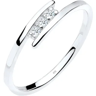 Elli DIAMONDS Klassiker Trio Diamant 0.04 ct. 925 Silber 52 Damen