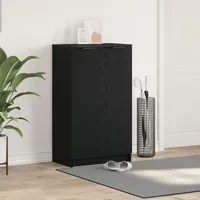 VidaXL Schuhschrank in Schwarz-Eiche 59x35x100 cm