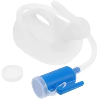 DOITOOL 1 Set tragbare Urinflasche für Herren, Urinal-Drainage-Topf, Auto, Urinflasche mit Schlauch, auslaufsicher, Unisex, Urinflasche mit Handhalter (weiß)