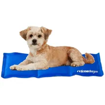 Relaxdays Kühlmatte Hund 20 x 35 cm Blau
