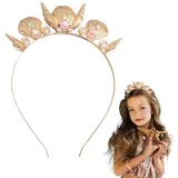 Capaneus Spielzeug Muschel Haarreif,Muschel Krone,Meerjungfrau Haarreif,Meerjungfrau Muschel Haarschmuck,Meerjungfrau Kostüm Accessoires,Fasching Haarreif Damen,Muschel Schmuck für Karneval,Fasching