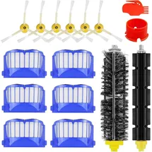 memkey - 4 Ersatz-Rollenbürsten-Zubehörsätze, Kompatibel mit iRobot Roomba 600 Serie 605 606 615 616 620 621 625 630 631 650 653 655 660 670 671 676 680 Staubsauger