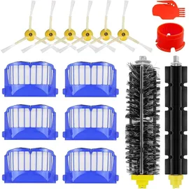 memkey - 4 Ersatz-Rollenbürsten-Zubehörsätze, Kompatibel mit iRobot Roomba 600 Serie 605 606 615 616 620 621 625 630 631 650 653 655 660 670 671 676 680 Staubsauger