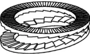 Keilsicherungsscheiben geklebt flZnnc 40,4 x 58,5 x 6,6 flZnnc S