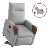 vidaXL Relaxsessel mit Aufstehhilfe Elektrisch Wolkengrau Stoff