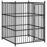vidaXL Outdoor-Hundezwinger 150 x 150 x 185 cm Stahl Schwarz