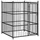 vidaXL Outdoor-Hundezwinger 150 x 150 x 185 cm Stahl Schwarz