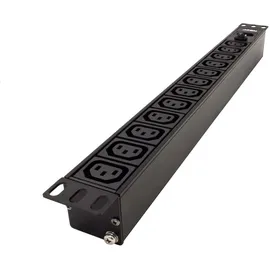 ATEN Basis-PDU Serie, Standard, 1U, Aluminium, Schwarz, 12 AC-Ausgänge, C13-Koppler