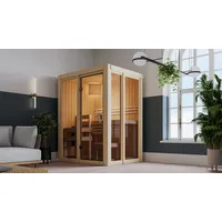 Karibu Sauna KARIBU "Ivana 1", beige (naturbelassen), Saunaofen, externe