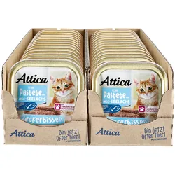 Attica Katzennahrung Pastete mit MSC Seelachs 100 g, 32er Pack