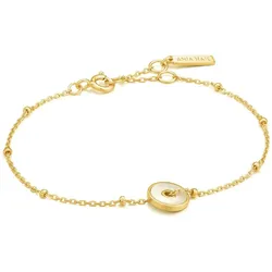 ANIA HAIE - MOTHER OF PEARL DISC BRACELET - gold