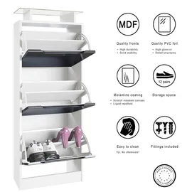 Vladon Loret 89 x 104 x 23 cm anthrazit matt / anthrazit