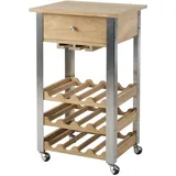 Diamond Garden Weintrolley Edelstahl Teak