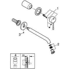 Grohe Essence Einhandmischer chrom 19967001