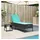vidaXL Sonnenliege 55 x 97 x 0 cm Schwarz