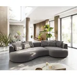 DeLife Sofa Edina 330x170 cm Bouclé Silbergrau