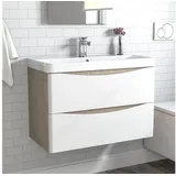 duschspa Waschtisch Waschbecken mit Unterschrank Waschtischunterschrank Smiley, Badmöbel in Breite 50/60/80/90/100 cm 81 cm x 54 cm x 40 cm