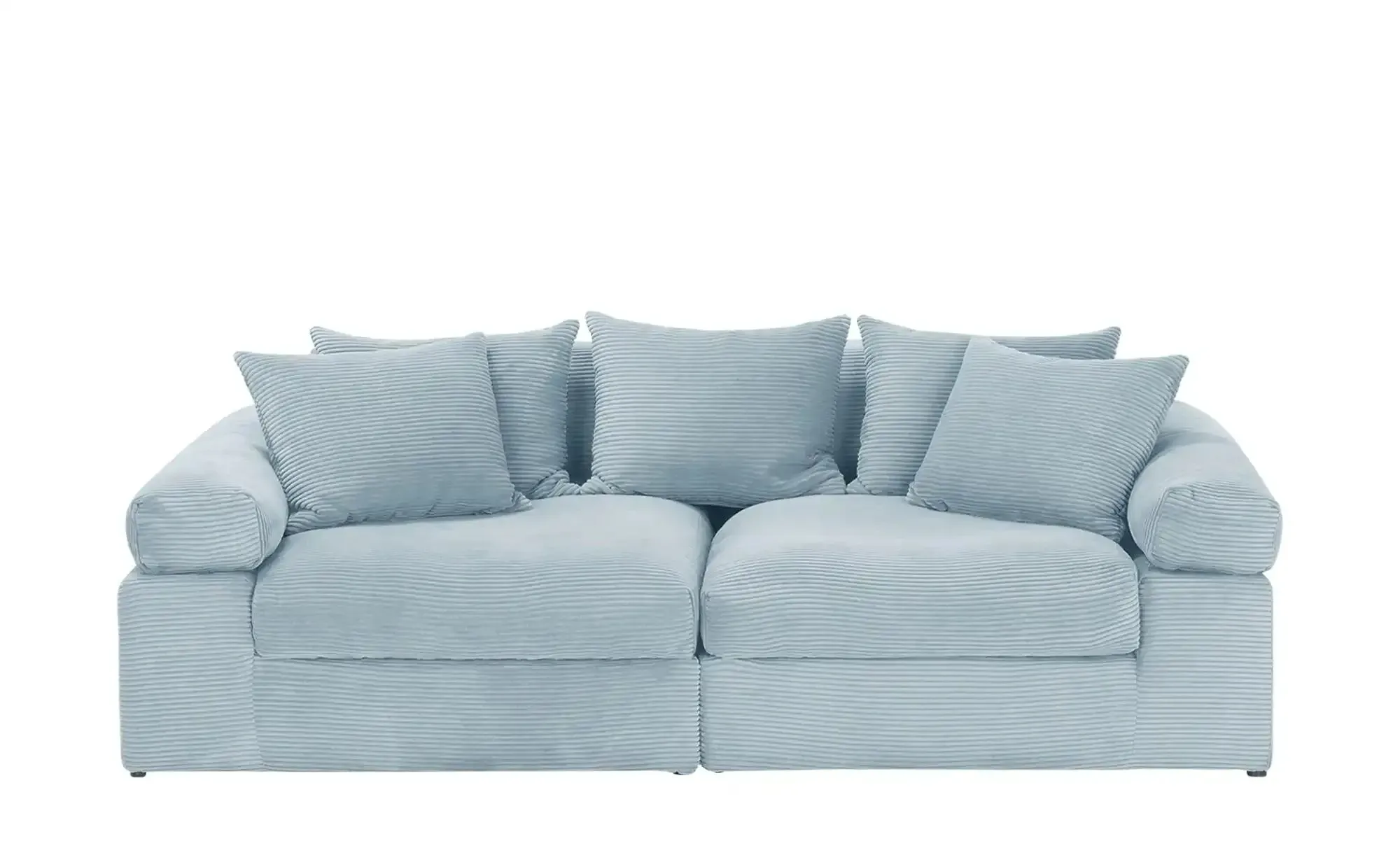 smart Big Sofa mit trendigem Cordbezug Lionore , türkis/petrol , Maße (cm): B: 242 H: 86 T: 121