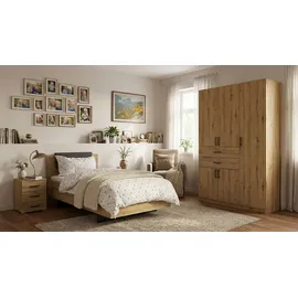Rauch Schlafzimmer-Set "Komplettzimmer Komplettschlafzimmer Schlafzimmer-Set (3-St.