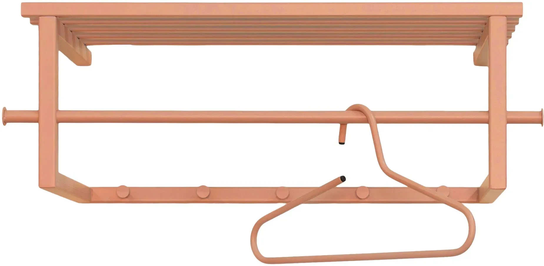 Garderobenleiste SPINDER DESIGN, rosa, B:76cm H:26cm T:34cm, Metall, Garderobenhalter, Metall, Trendfarbe, Breite 76 cm