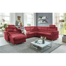 meinSofa Wohnlandschaft mit Boxspringpolsterung Donald ¦ rot ¦ Maße (cm): B: 330 H: 89 T: 262.0