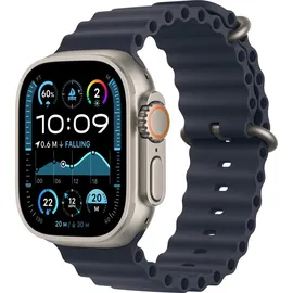 Apple Watch Ultra Ocean Armband 49 mm Navy Titan Schwarz